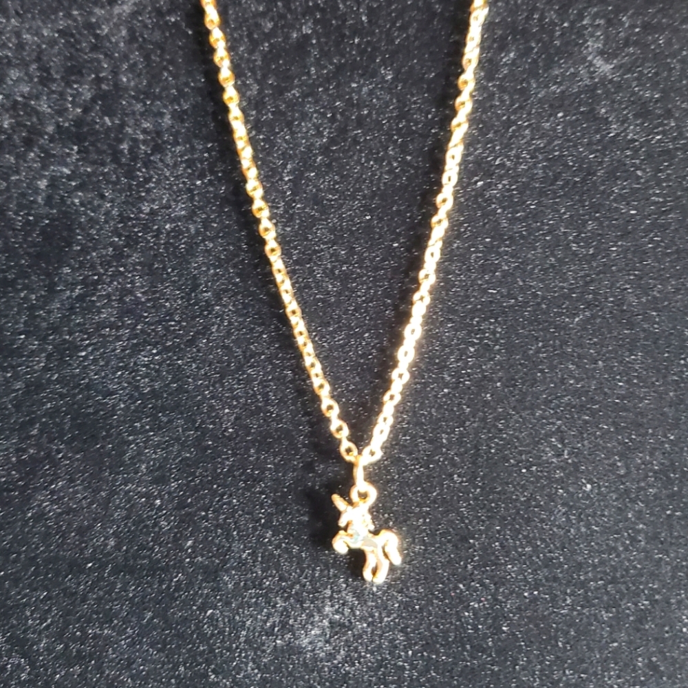 Gold in color fashion necklace.
